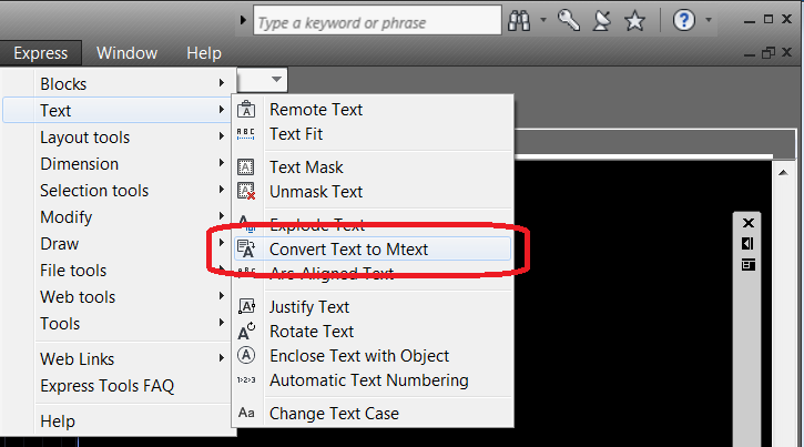 Autocad convert to multiline text to iphone